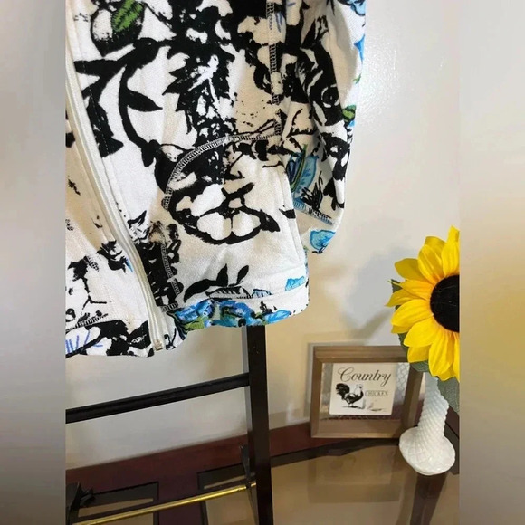 onque casuals Women’s size small zippered Cotton Sweater with pockets - Picture 5 of 5